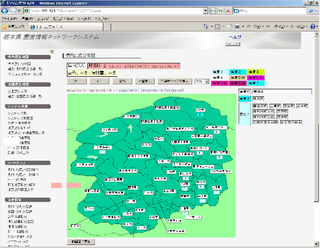 県内震度分布図