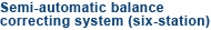Semi-automatic balance correcting system (six-station)