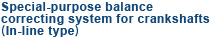 Special-purpose balance correcting system for crankshafts(In-line type)